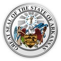 Badge US State Seal Arkansas 3d illustration Royalty Free Stock Photo