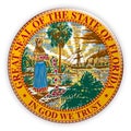 Badge US State Seal Florida 3d illustration Royalty Free Stock Photo