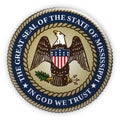 Badge US State Seal Mississippi 3d illustration