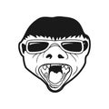 Badger Head Cool Sunglasses Illustration Design