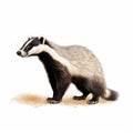 Mallgoth Badger Vector Illustration With Photorealistic Style