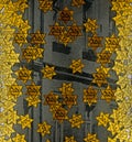 Jewish badges from at Jewish Ghetto Museum at Terezin Czech Republic