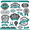 Badges Labels. Royalty Free Stock Photo