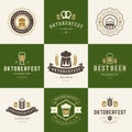 Badges and logos set Beer festival Oktoberfest