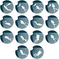 Badges with scuba divers-1