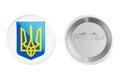 Badges with Ukraine Coat of arms