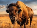 Badlands American Bison Bull Royalty Free Stock Photo