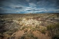 Badlands around Angel Peak located near Bloomfield in New Mexico Royalty Free Stock Photo