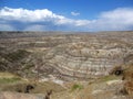 Horsethief Canyon Badlands as far as the Eye can see, Red Deer River, Alberta, Canada Royalty Free Stock Photo