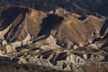 Badlands in the desert of Tabernas, Almeria