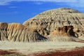 Rills in Badlands Erosion Landscape along the Red Deer River, UNESCO World Heritage, Dinosaur Provincial Park, Alberta, Canada Royalty Free Stock Photo