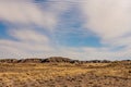 Badlands Formations Under Thin Clouds Royalty Free Stock Photo