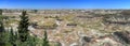 Badlands Landscape Panorama of Horseshoe Canyon near Drumheller, Alberta, Canada