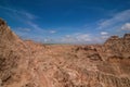 Badlands National Park - Landscape of grasslands and eroded rock formations Royalty Free Stock Photo