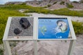 Ammonite Fossil Sign in Badlands National Park