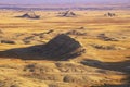 Badlands National Park at sunset, South Dakota Royalty Free Stock Photo