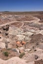 Badlands of the Painted Desert in Petrified Forest National Park, Arizona. Royalty Free Stock Photo