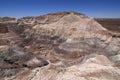 Badlands of the Painted Desert in Petrified Forest National Park, Arizona. Royalty Free Stock Photo