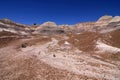 Badlands of the Painted Desert in Petrified Forest National Park, Arizona. Royalty Free Stock Photo