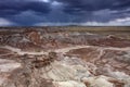 Badlands of the Painted Desert in Petrified Forest National Park, Arizona. Royalty Free Stock Photo