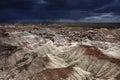 Badlands of the Painted Desert in Petrified Forest National Park, Arizona. Royalty Free Stock Photo