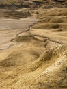 Badlands of romania, vulcanii noroisi reserve near berca, buzau county, mud vulcanoes landscape Royalty Free Stock Photo