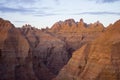 Badlands of South Dakota at Evening Royalty Free Stock Photo