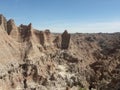 Badlands South Dakota mountains and rock formations Royalty Free Stock Photo