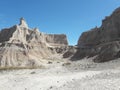 Badlands South Dakota mountains and rock formations Royalty Free Stock Photo