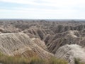 Badlands South Dakota mountains and rock formations Royalty Free Stock Photo