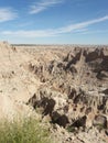 Badlands South Dakota mountains and rock formations Royalty Free Stock Photo