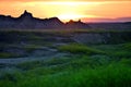 Badlands Sunset Royalty Free Stock Photo