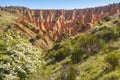 Badlands valley. Eroded landscape. Las Carcavas, Spain