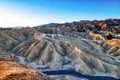 Badlands view from Zabriskie Point in Death Valley National Park at Sunset, California