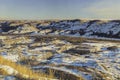 Badlands Winter Prairie Landscape