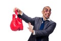 Badly beaten businessman Royalty Free Stock Photo