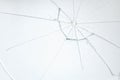 Glass white broken web bad Royalty Free Stock Photo