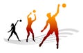 Beachvolleyball sport graphic in vector quality.