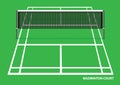 Badminton Court Vector Illustration Royalty Free Stock Photo