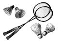 Badminton equipment Royalty Free Stock Photo