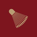 The badminton icon. Shuttlecock symbol. Flat Royalty Free Stock Photo