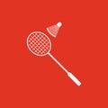 The badminton icon. Sport symbol. Flat Royalty Free Stock Photo