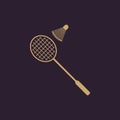 The badminton icon. Sport symbol. Flat Royalty Free Stock Photo