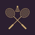 The badminton icon. Sport symbol. Flat Royalty Free Stock Photo