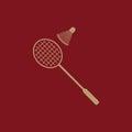 The badminton icon. Sport symbol. Flat Royalty Free Stock Photo