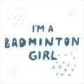 Badminton inspiration phrase hand lettering