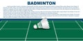 Badminton layout template for brochure or pages.