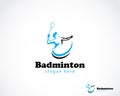 badminton logo creative sport logo creative champions athletic