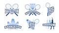 Badminton Logo Set