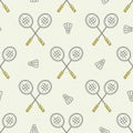 Badminton Pattern Royalty Free Stock Photo